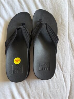 Reef Black Padded Strap Flip Flops